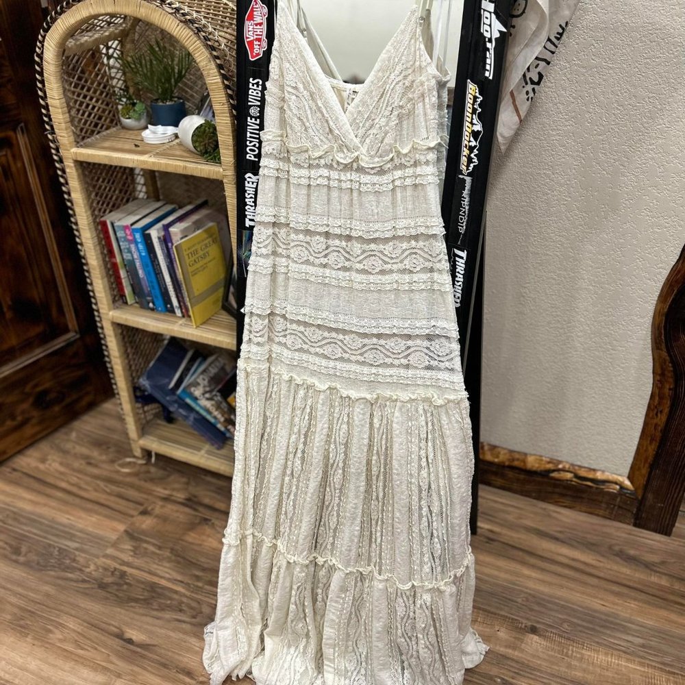 Willow and Clay LONG Cream Dress